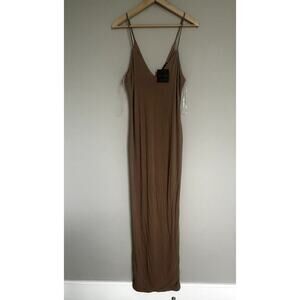 J Lux Label Brown Strappy Maxi Dress Size‎ Large